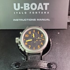 U-Boat Black and Orange Men's Watch